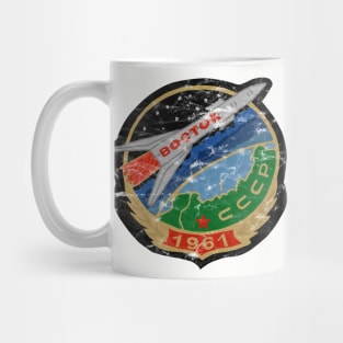 Retro Cosmonaut Mission Badge Mug